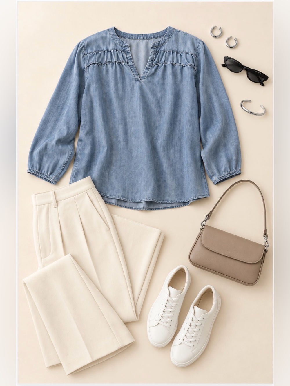 Splendid Light Blue Denim Blouse